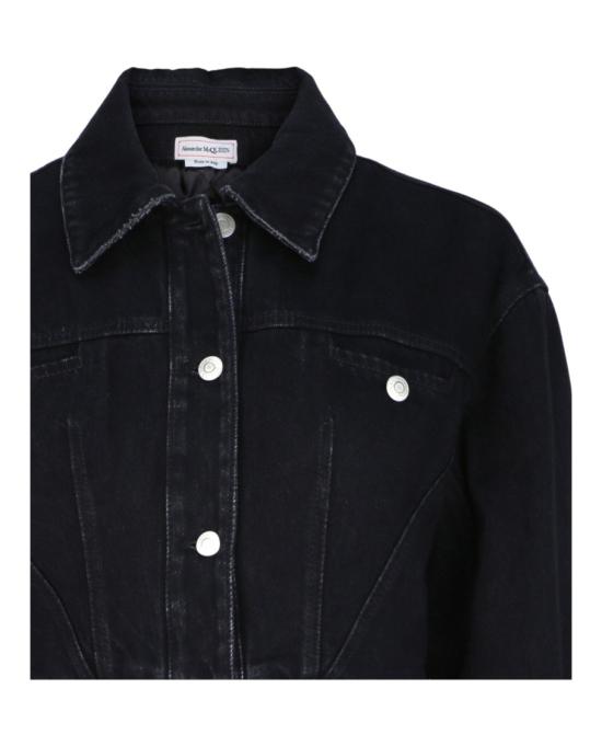  알렉산더 맥퀸 데님 자켓 718516 QMAB5 1000 00002 38 Black - ALEXANDER MCQUEEN