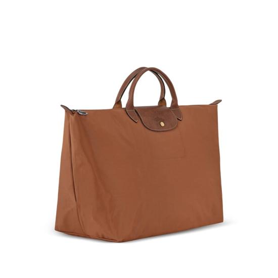  롱샴 캐리어 접이식 가방 브라운 - LONGCHAMP