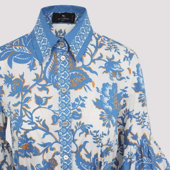 26SS 에트로 미디 원피스 WRHA0585 AKH16 Blue - ETRO