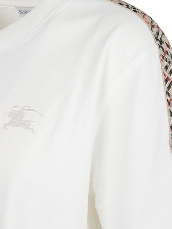 26SS 버버리 체크 숏 슬리브 티셔츠 8106280 B7078 White - BURBERRY