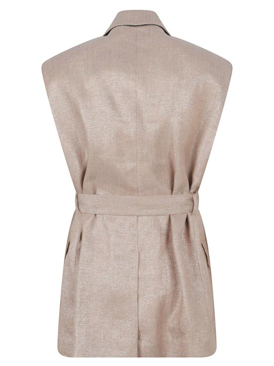 26SS 브루넬로 쿠치넬리 스파클링 트윌 웨이스트코트 MH5267774 C920 Pink - BRUNELLO CUCINELLI