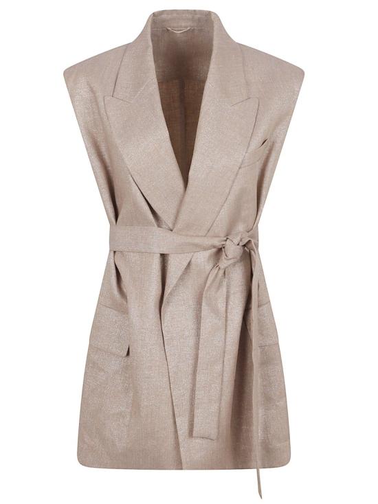 26SS 브루넬로 쿠치넬리 스파클링 트윌 웨이스트코트 MH5267774 C920 Pink