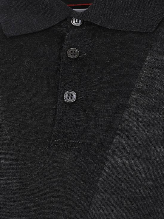 26SS 브루넬로 쿠치넬리 니트 폴로 셔츠 MNB805415 C055 Black - BRUNELLO CUCINELLI