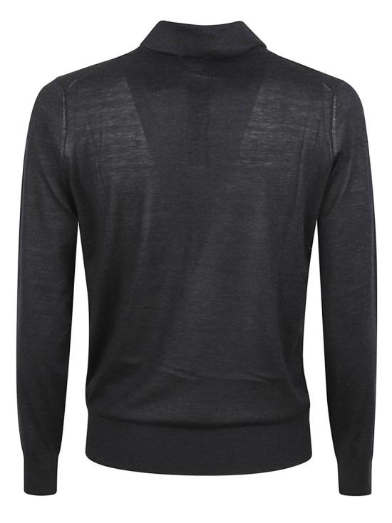 26SS 브루넬로 쿠치넬리 니트 폴로 셔츠 MNB805415 C055 Black - BRUNELLO CUCINELLI