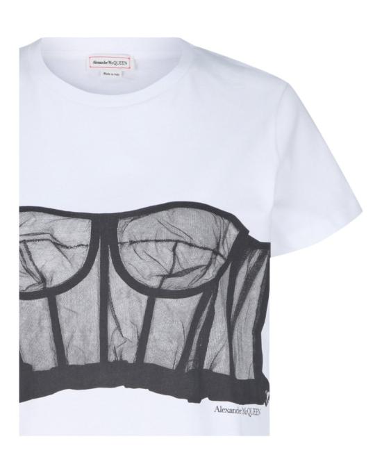  알렉산더 맥퀸 반팔 티셔츠 696298 QZAD8 0909 10022 38 White - ALEXANDER MCQUEEN