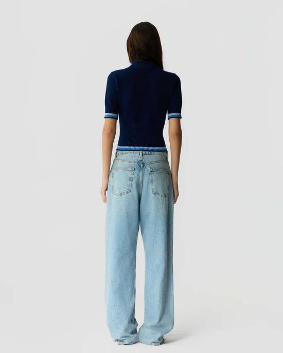  게스트 인 레지던스 스웨터 마르셀라 폴로  네이비 - GUEST IN RESIDENCE