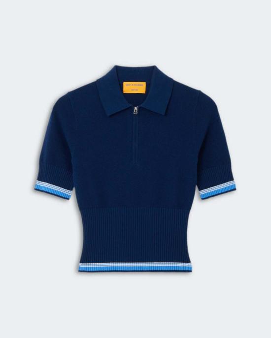  게스트 인 레지던스 스웨터 마르셀라 폴로  네이비 - GUEST IN RESIDENCE