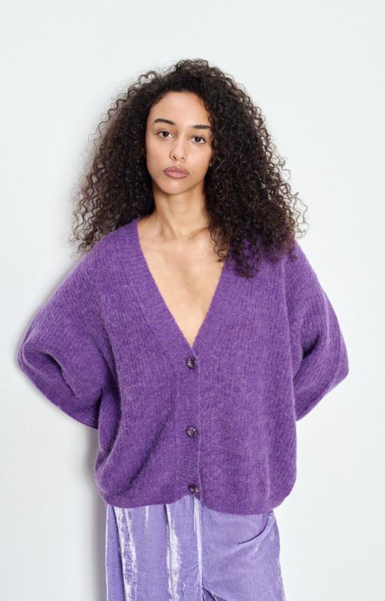  아메리칸 빈티지 가디건 이스트 딥 V넥  스웨터 코스모스