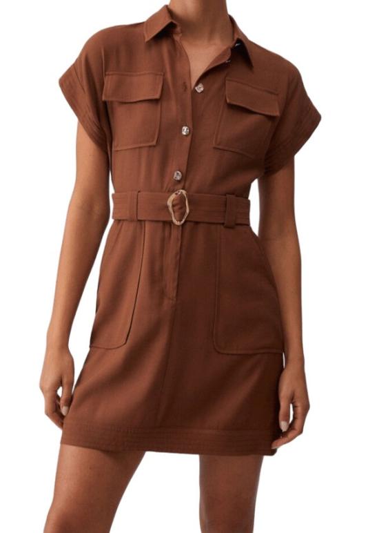 26SS 리우조 미디 원피스 CA6299 T2508 Brown - LIU JO