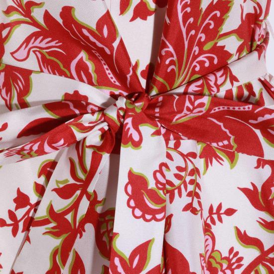  에트로 숏 원피스 코튼 미니 드레스 푸시아/화이트 - ETRO