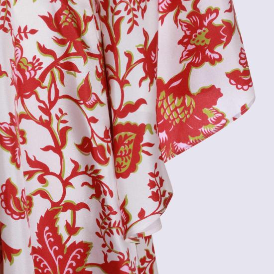  에트로 숏 원피스 코튼 미니 드레스 푸시아/화이트 - ETRO