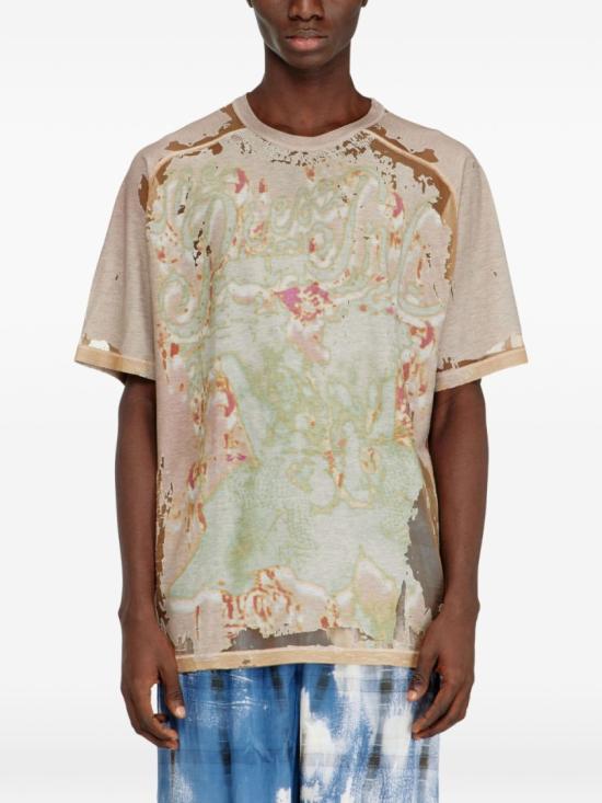 26SS 디젤 반팔 티셔츠 A23453 0SIBV 7GJA Neutrals - DIESEL