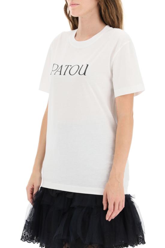  파투 반팔 티셔츠 로고 프린트 티셔츠 화이트 - PATOU