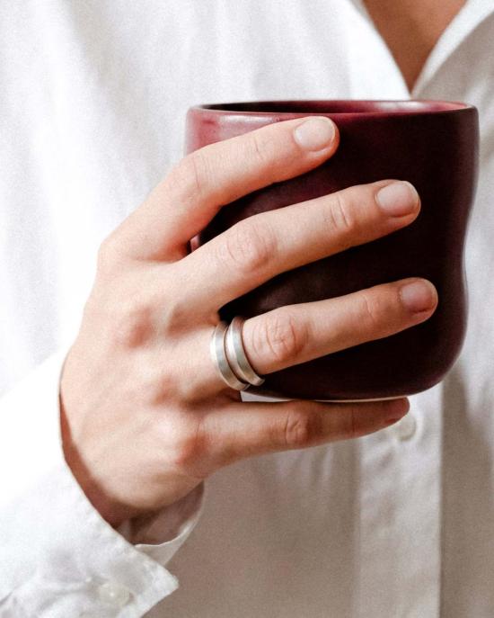  클래식 디자인스 반지 소서 더블 스택 링 - CKLASIC DESIGNS