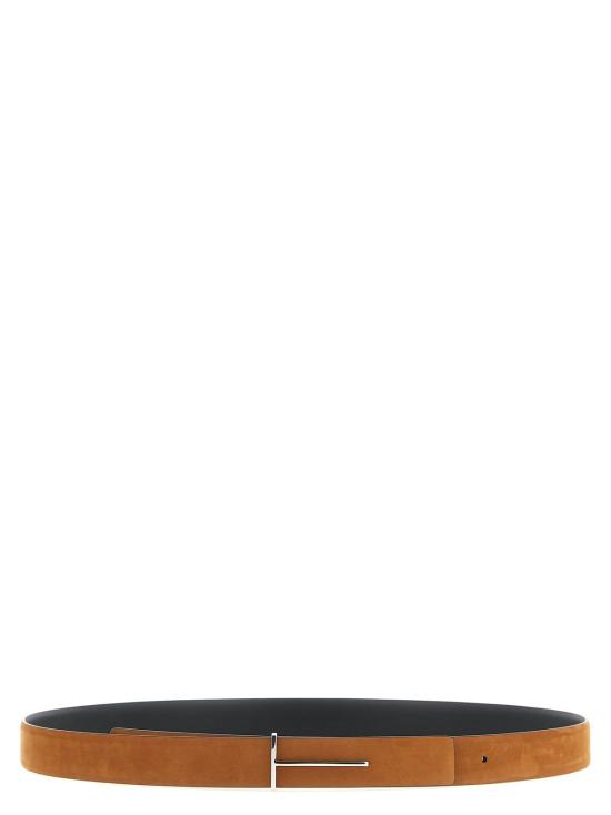  톰포드 가죽 벨트 슬림 T 리버서블  멀티컬러