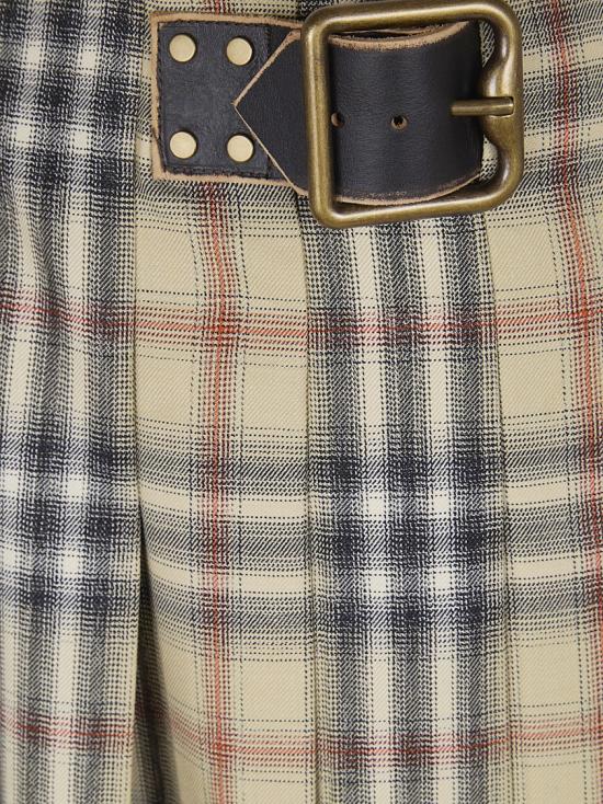 26SS 버버리 체크 울 미니 킬트 8118152 Grey - BURBERRY