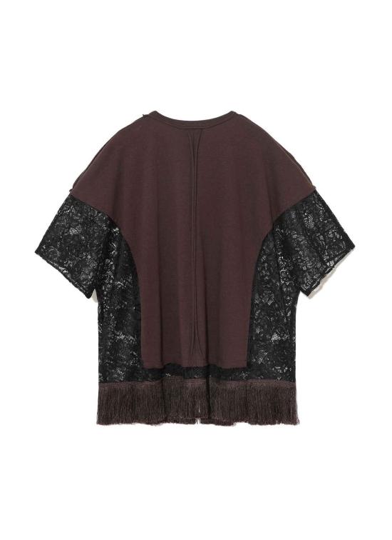  언더커버 반팔 티셔츠 레이스 트리밍 티셔츠 - UNDERCOVER