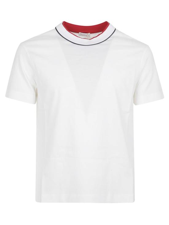 26SS 브루넬로 쿠치넬리 반팔 티셔츠 M0T81VT500 C159 White