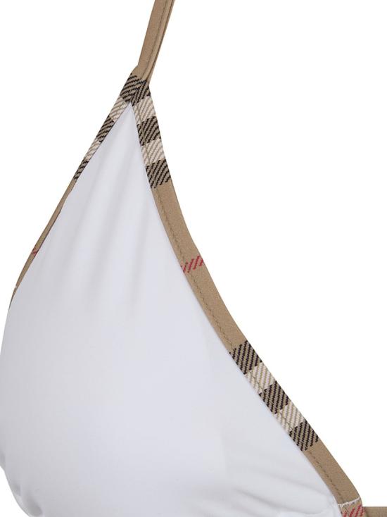26SS 버버리 체크 트리밍 비키니 8070464 White - BURBERRY