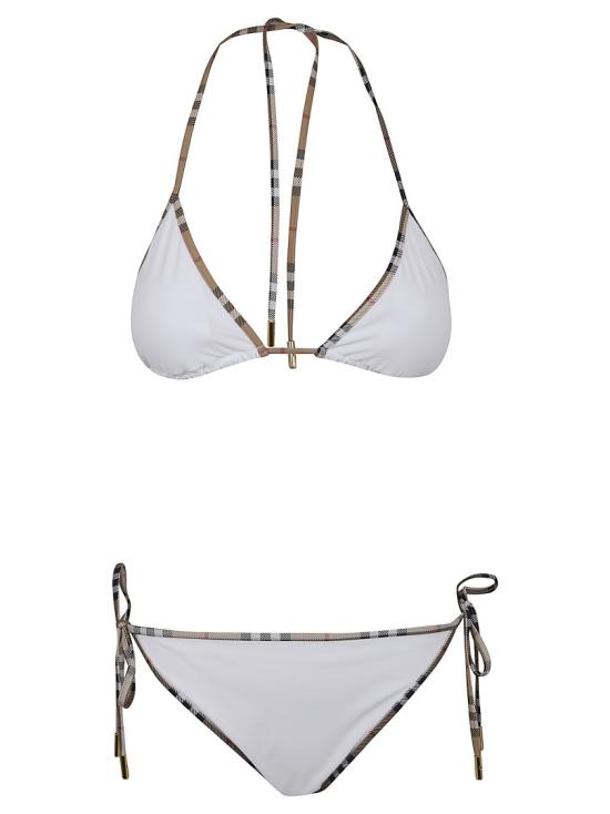 26SS 버버리 체크 트리밍 비키니 8070464 White