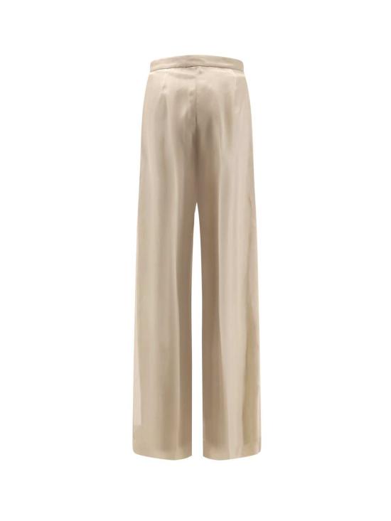  막스마라 스트레이트 팬츠 막스 마라 므세올리비 실크 팬츠 샌드 - MAX MARA