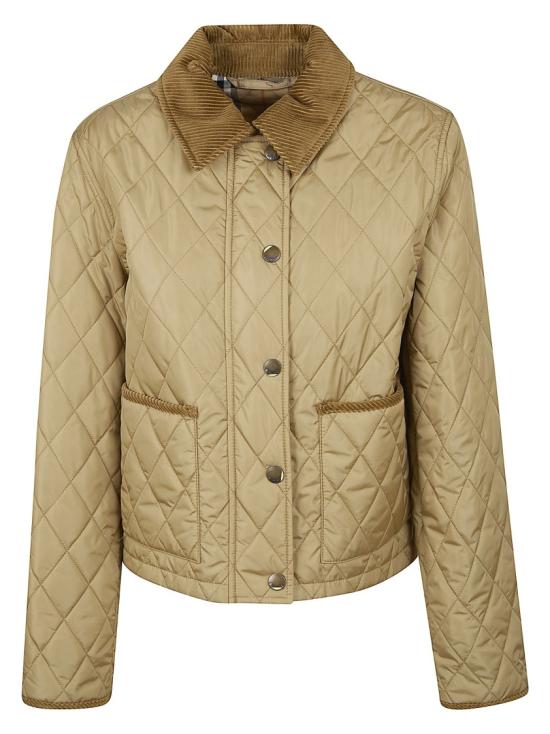 26SS 버버리 크롭 퀄티드 나일론 자켓 8107466 Neutrals