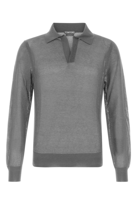  톰포드 폴로 티셔츠 톰 포드 메쉬 폴로 셔츠 블랙