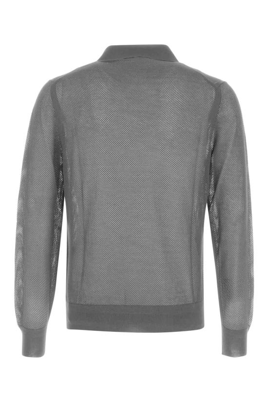  톰포드 폴로 티셔츠 톰 포드 메쉬 폴로 셔츠 블랙 - TOMFORD