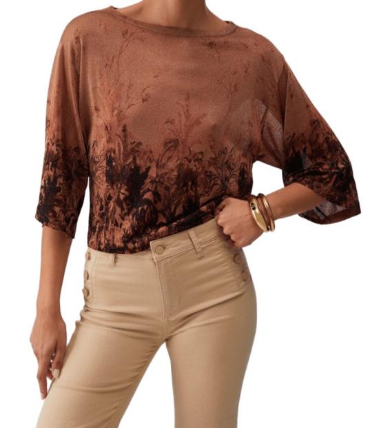 26SS 리우조 블라우스 CA6355 MA71N Brown - LIU JO