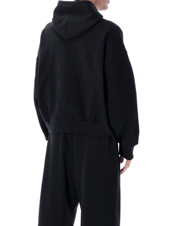 26SS 피어오브갓 로고 클래식 후드 티셔츠 피어오브갓 192HO256861F Black - FEAR OF GOD