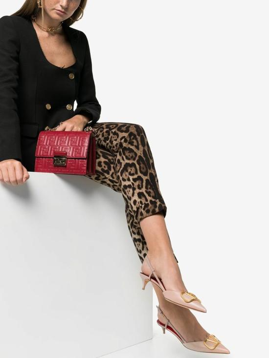  발렌티노 가라바니 힐/펌프스 Valentino Garavani Vlogo 시그니처 가죽 슬링백 펌프스 파우더 - VALENTINO GARAVANI