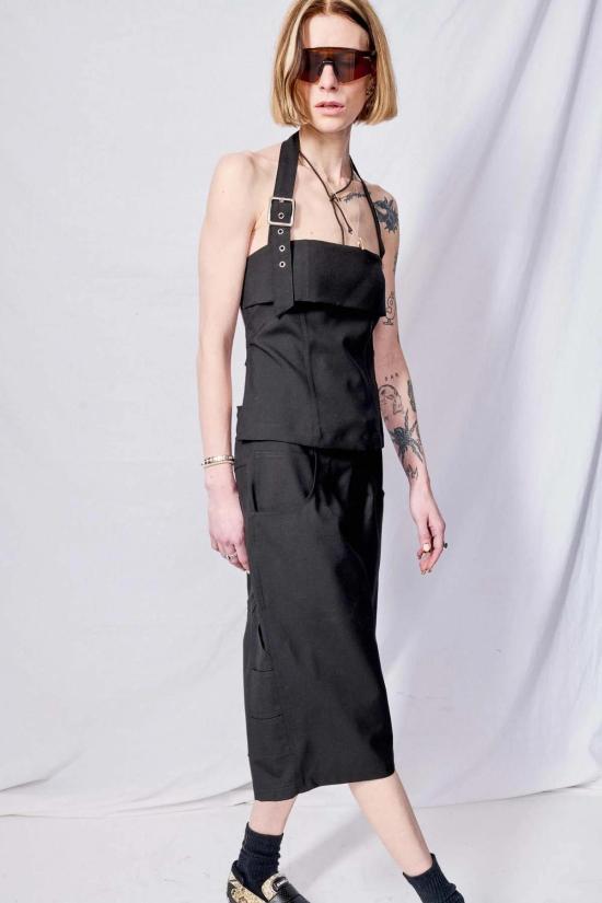  어셈블리 뉴욕 블라우스 조립식 수트 스트랩 홀터탑