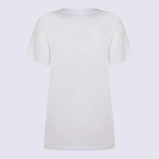  마르니 반팔 티셔츠 마니 릴리 화이트 코튼 티셔츠 릴리 화이트 - MARNI