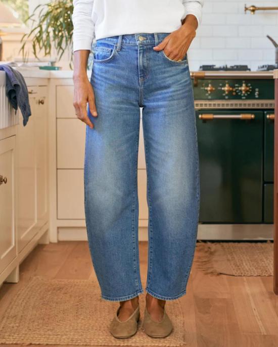  프랭크 앤 에일린 데님 팬츠 프랭크 & 아일린 브레넌 배럴 진 1978 워시