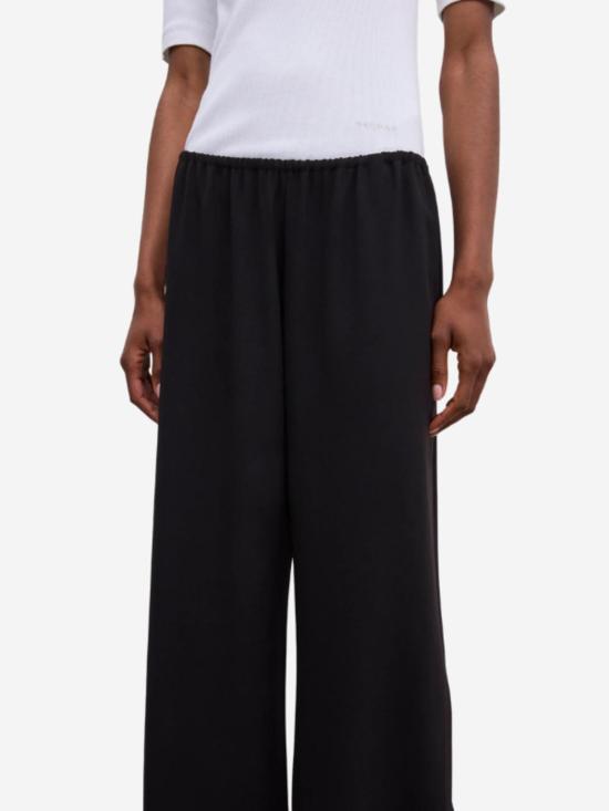  House of Dagmar 스트레이트 팬츠 하우스 오브 다그마 플루이드 크레이프 팬츠 블랙 - OTHER BRANDS