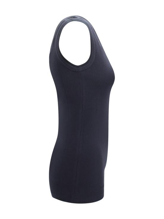  브루넬로 쿠치넬리 민소매 티셔츠 장식 골지 면 탱크탑 아비소 - BRUNELLO CUCINELLI