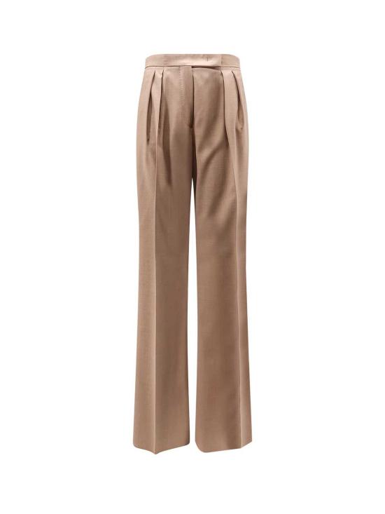  막스마라 스트레이트 팬츠 막스 마라 맥스마라 버진 울 팬츠 브라운