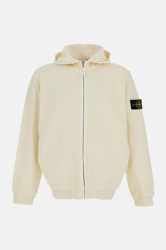  스톤 아일랜드 긴팔 티셔츠 크루넥 스웨트셔츠 화이트