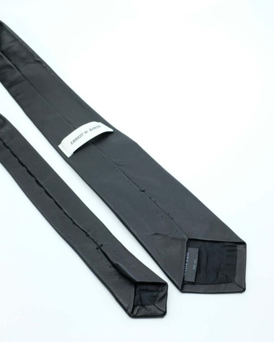  어니스트 더블유 베이커 넥타이 어니스트 W. 베이커 블랙 가죽 클래식 - ERNEST W. BAKER