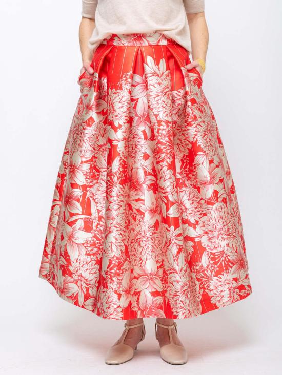  루나티카 밀라노 롱 스커트 브레라 실크 스커트 - LUNATICA MILANO 