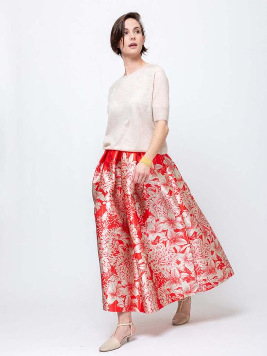  루나티카 밀라노 롱 스커트 브레라 실크 스커트 - LUNATICA MILANO 