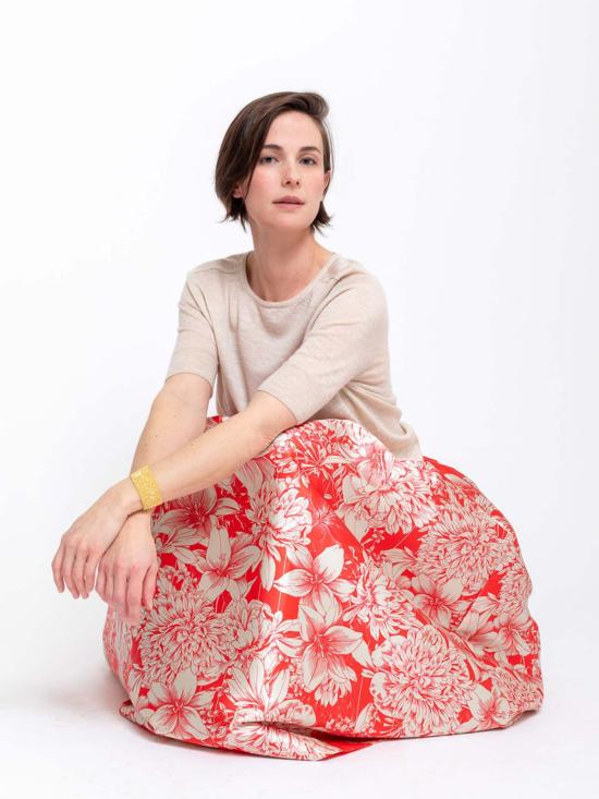  루나티카 밀라노 롱 스커트 브레라 실크 스커트