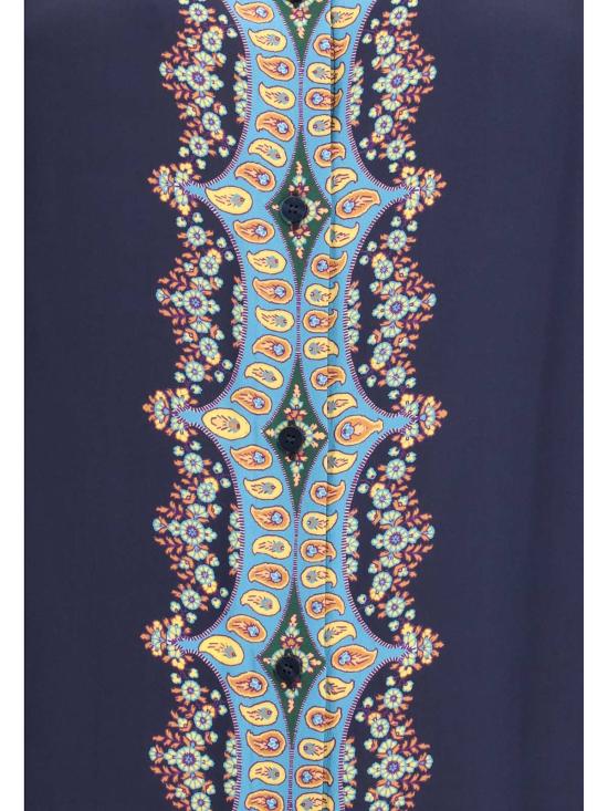  에트로 블라우스 실크 셔츠 페이즐리 프린트 셔츠 - ETRO