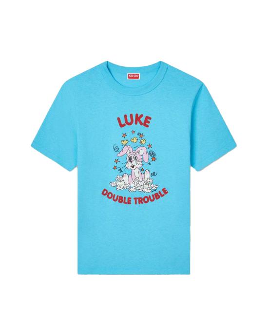 26SS 겐조 반팔 티셔츠 FG55TS1024SK 68 Clear Blue