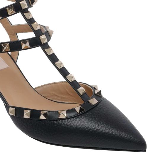  발렌티노 가라바니 샌들 락스터드 데콜레  블랙 - VALENTINO GARAVANI