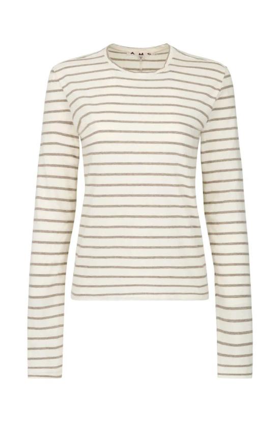  아모 데님 긴팔 티셔츠 드류  내추럴/헤이즈 - AMO DENIM