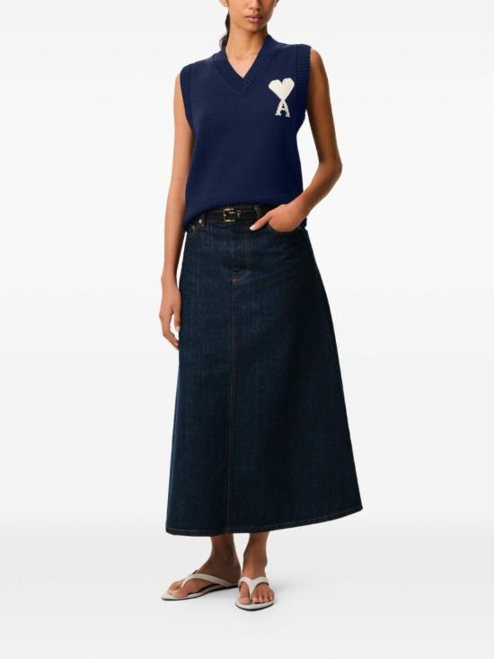  아미 베스트 Ami Alexandre Mattiussi Ami De Coeur 울  블루 - AMI