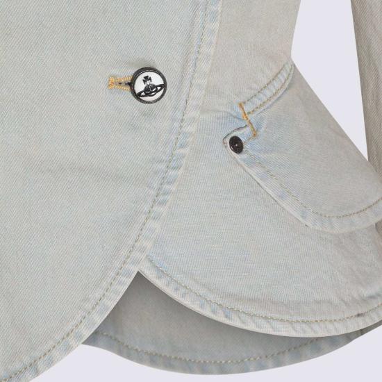  비비안웨스트우드 수트 자켓 비비안 웨스트우드 라이트 그레이 코튼 블레이저 블루 - VIVIENNE WESTWOOD