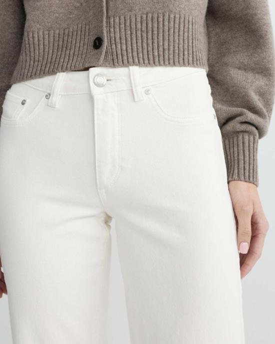  DL 1961 데님 팬츠 피파 리파인드 와이드 레그 진 화이트 - DL 1961