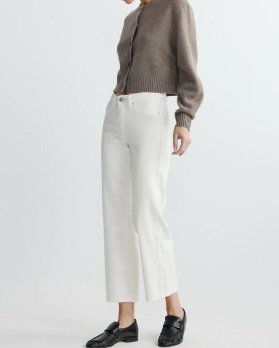  DL 1961 데님 팬츠 피파 리파인드 와이드 레그 진 화이트 - DL 1961